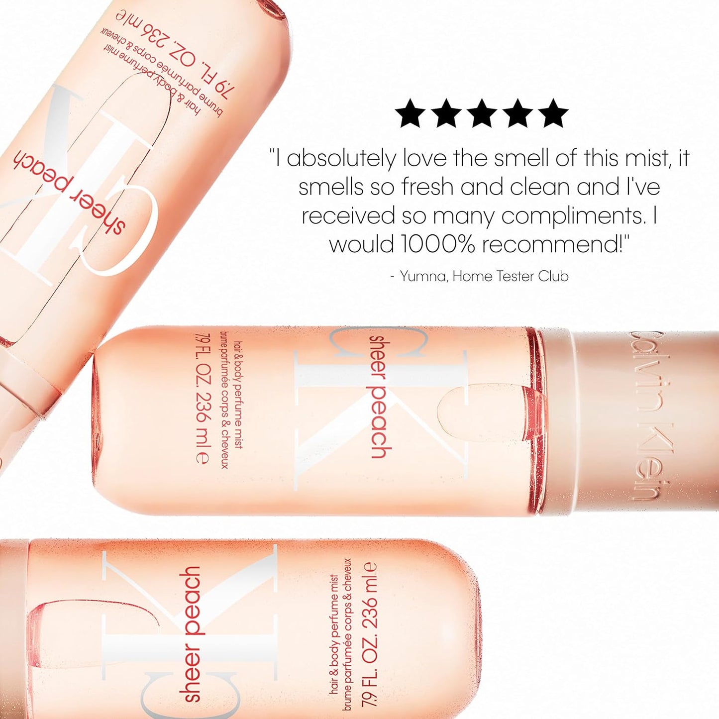 Calvin Klein Sheer Peach Hair & Body Perfume Mist 236ml
